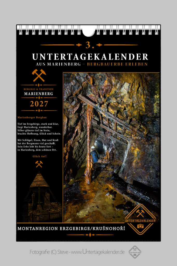 Untertagekalender 2027 aus dem Erzgebirge.